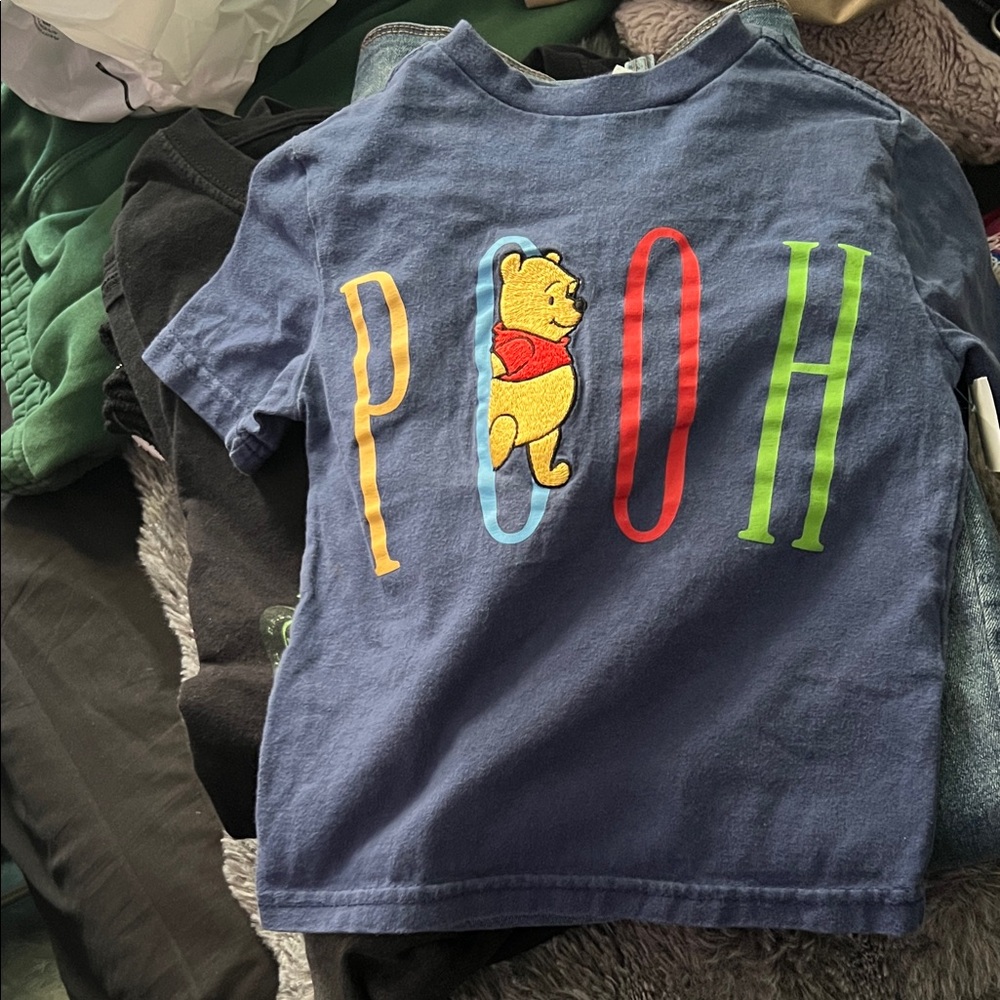 Disney Blue T-Shirt with Pooh Graphic